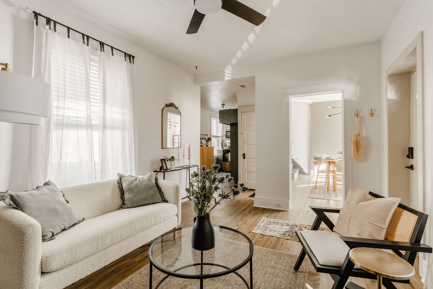 Trendy Living Room Photographed for a Real Estate Listing