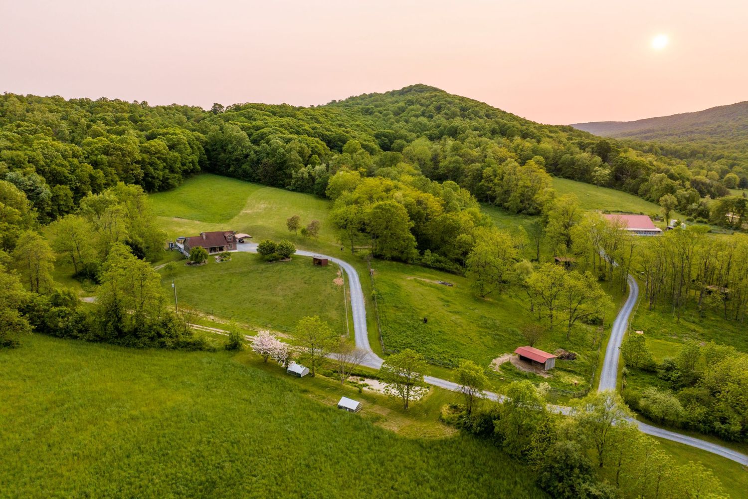 Drone photography captures the beauty of farms like this. Nicole + James Co. is a drone photography company in Lancaster pa.