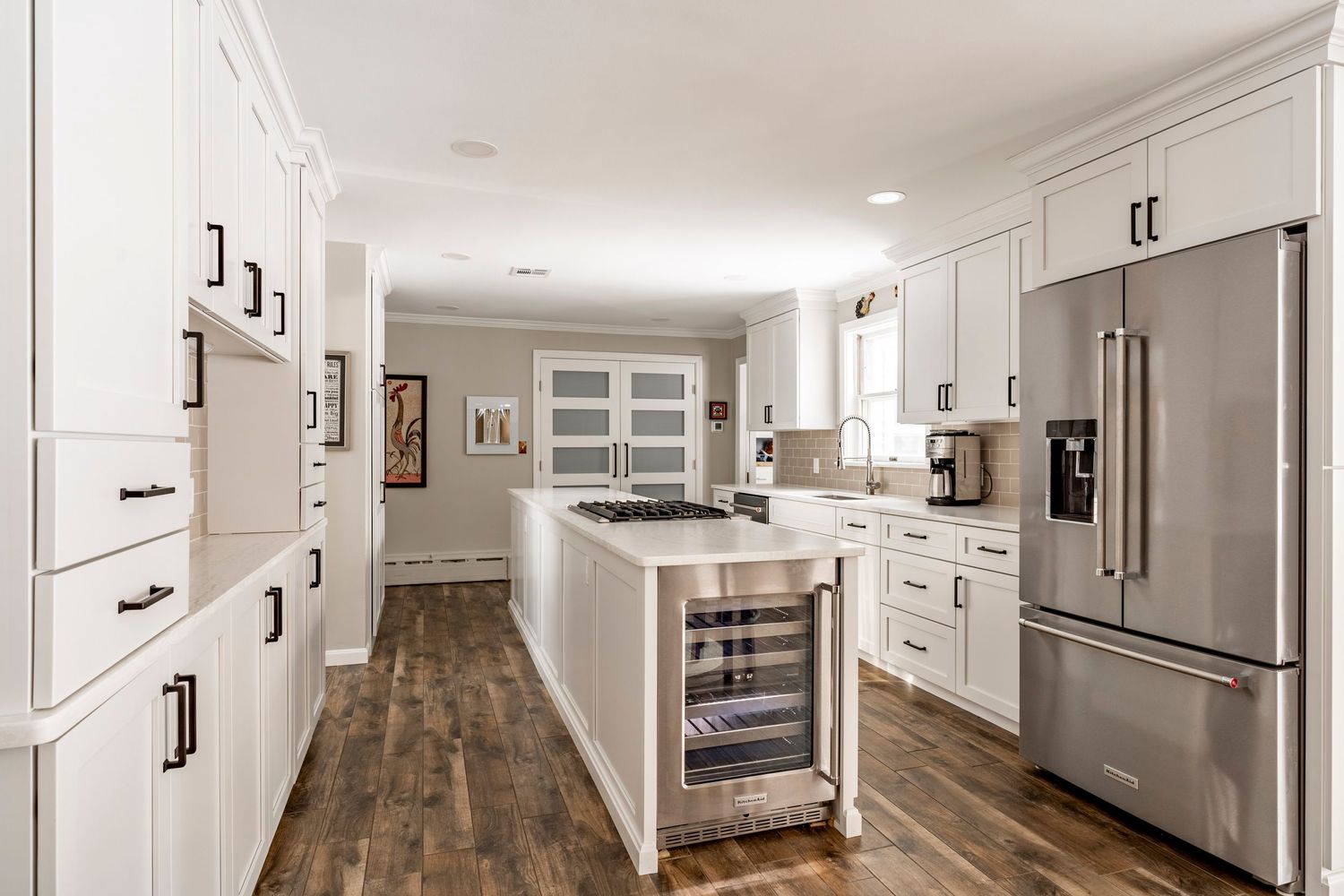 This remodeled kitchen is stunning. If you need to showcase your remodeling projects, Nicole + James Co. is the construction photographer in Lancaster pa to call.