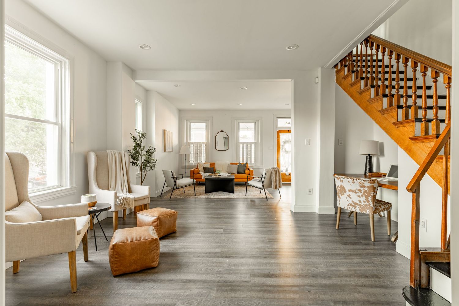Large living room of real estate listing in Lancaster PA